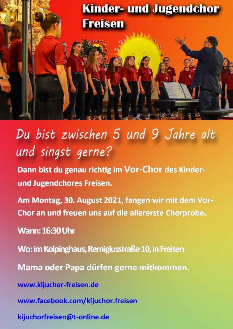 News-Beitrag mit Titel Der Kinder- und Jugendchor Freisen gründet einen Vor-Chor 