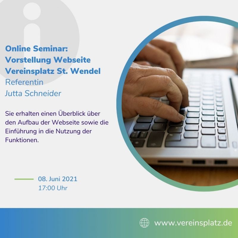 News-Beitrag mit Titel Online-Seminar: Vorstellung Webseite „Vereinsplatz St. Wendel“ am 08.06.2021 