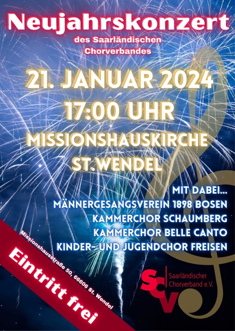 News-Beitrag mit Titel Neujahrskonzert des Saarländischen Chorverbandes 