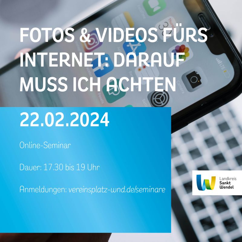 News-Beitrag mit Titel Online-Seminar: Fotos und Videos fürs Internet: Darauf müssen Sie achten am 22. Februar 