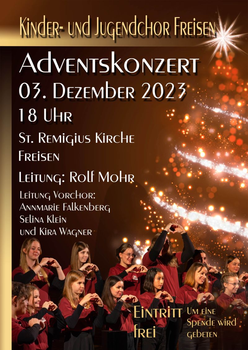 News-Beitrag mit Titel Adventskonzert 2023 des Kinder- und Jugendchores Freisen in der St. Remigius Kirche in Freisen 