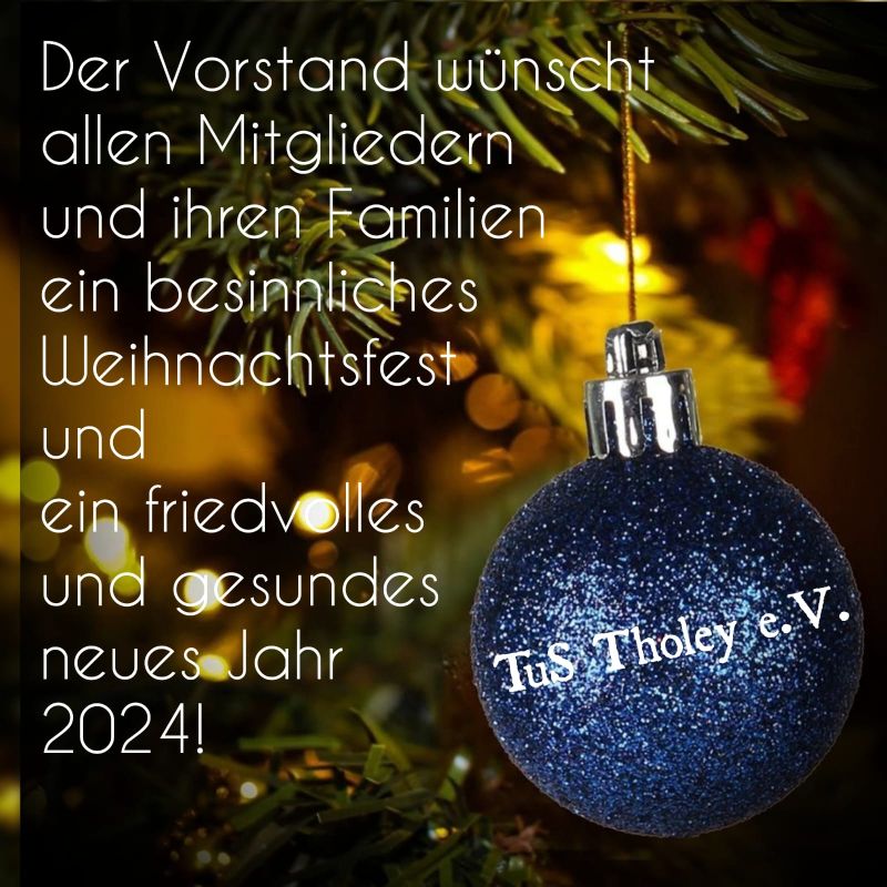 News-Beitrag mit Titel Weihnachtsgrüße TuS Tholey e.V. 