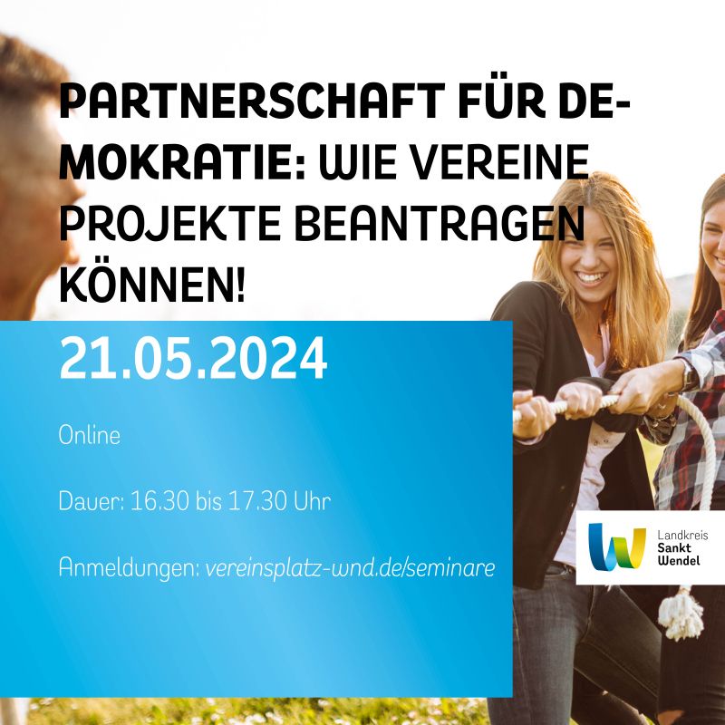 News-Beitrag mit Titel Partnerschaft für Demokratie: Wie Vereine Projekte beantragen können! am 21. Mai 