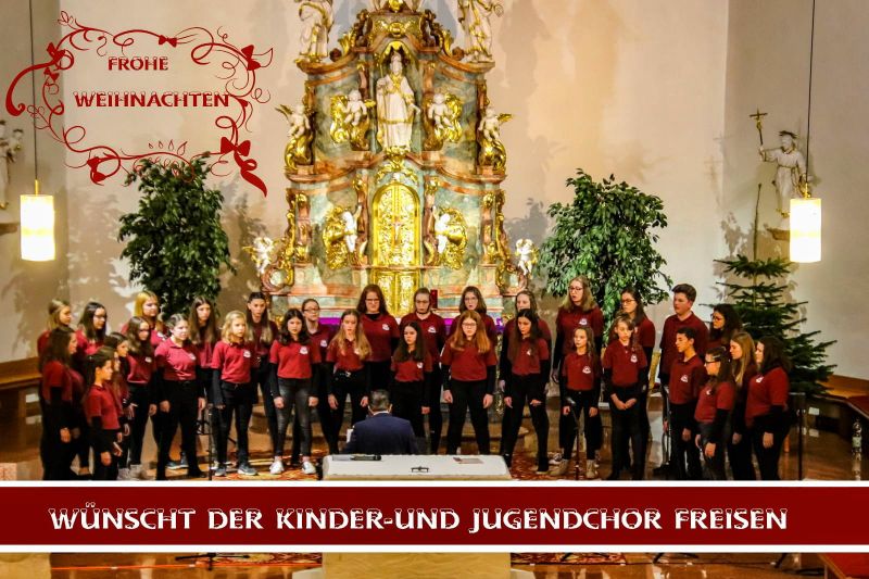 News-Beitrag mit Titel Der Kinder- und Jugendchor Freisen wünscht frohe Weihnachten 